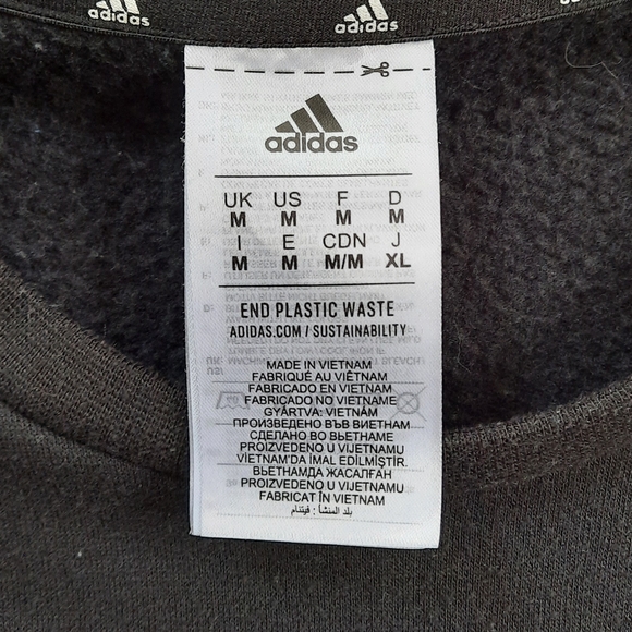 Adidas Mens Black Sweatshirt Long Sleeve Medium - Picture 4 of 6